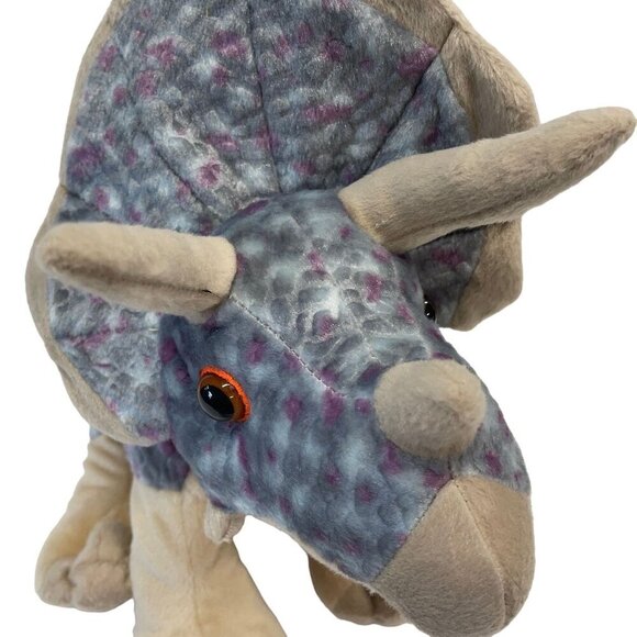 Wild Republic Triceratops Dinosaur Plush Toy 12" Soft Stuffed Animal - Picture 2 of 7